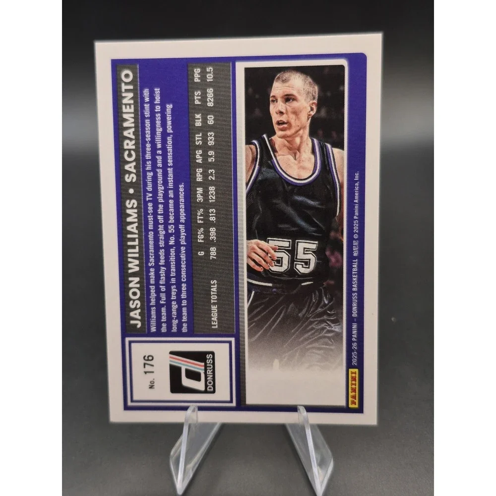 2025-26 Panini Donruss Jason Williams #176 Purple Cosmos /275 Sacramento Kings
